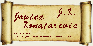 Jovica Konatarević vizit kartica